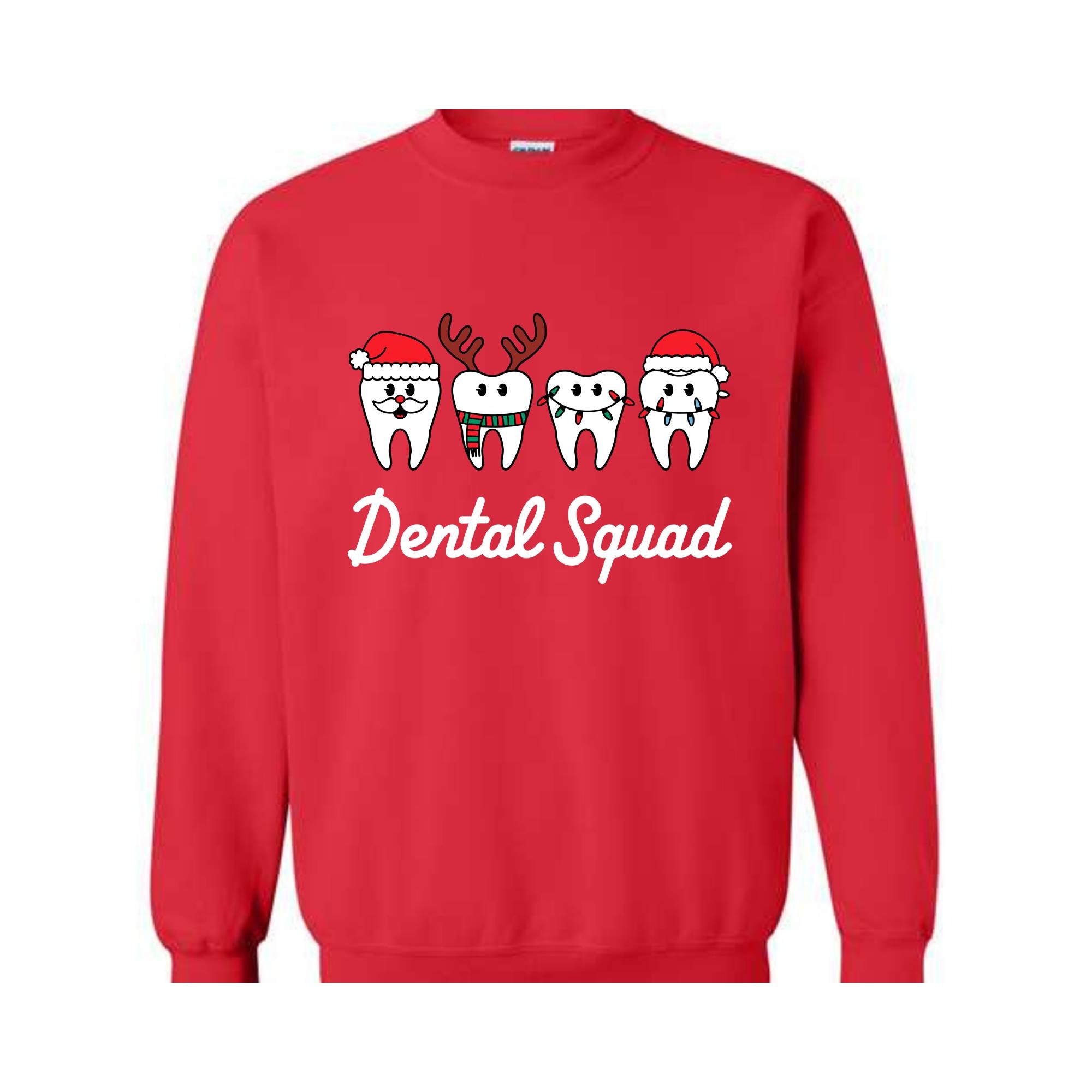 Dental Squad Sweatshirt, Christmas Teeth Sweat, Cute Dental Gift