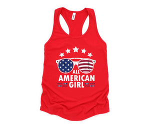 All American Girl Tank Top, 4th of July Tank, Patriotic Tank, 4th Of July Tank, Usa Flag Shirt, Independence Day Shirt