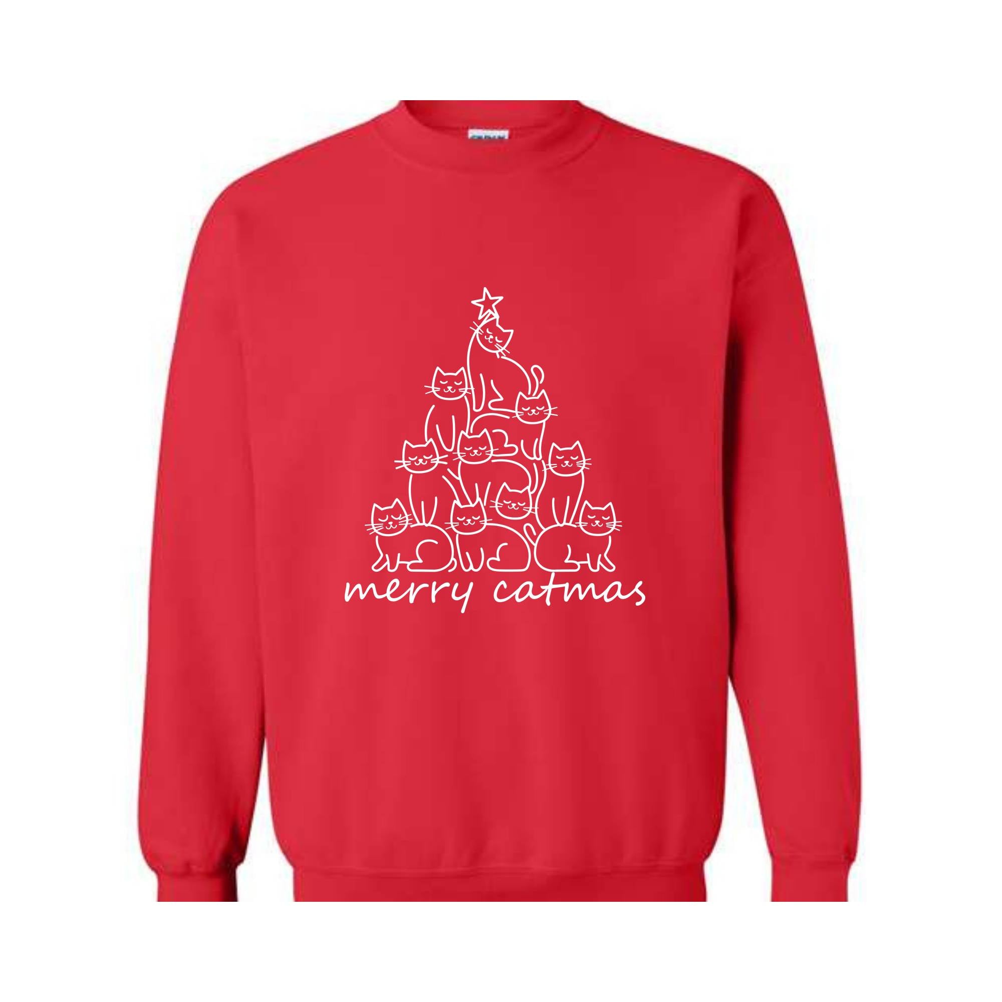 Merry Catmas Sweatshirt, Cat Lover Gift For Christmas, Christmas Sweat, Holiday Sweatshirt