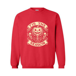 Halloween Tis The Season Sweatshirt Skeleton Sweatshirt Its Fall Yall Plus Size Fall Shirt Spooky Season Sweatshirt Dancing Skeletons