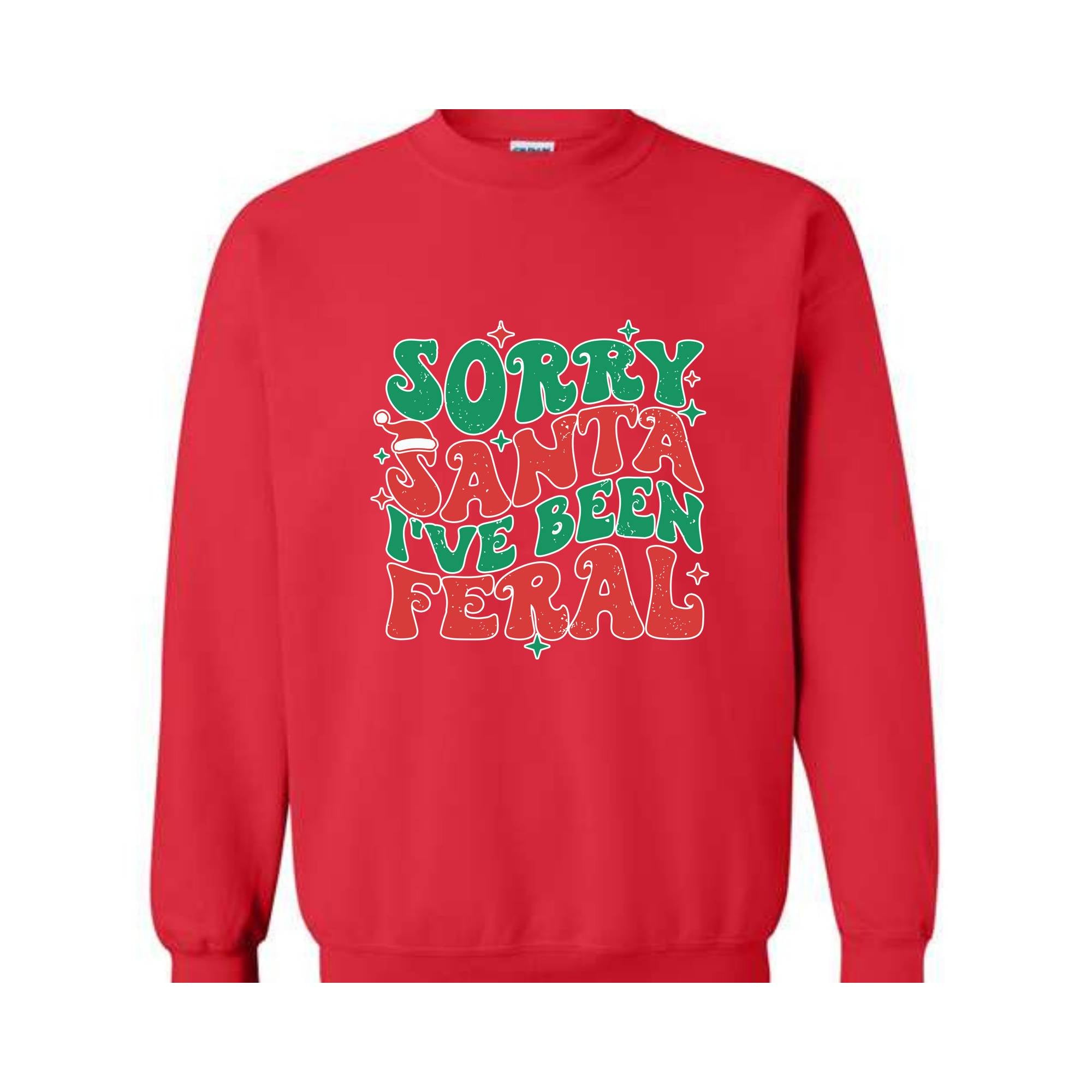 Sorry Santa I've Been Feral Sweatshirt, Funny Christmas Sweatshirt, Christmas Vibes Sweater, Cute Christmas Sweatshirt