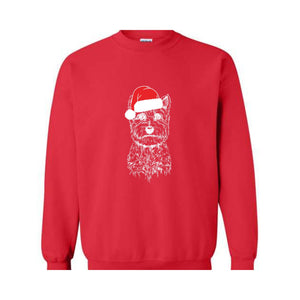 Cairn Terrier Christmas Sweatshirt, Santa Cairn Terrier Christmas Hoodie, Dog Christmas Gifts, Dog Lover Christmas Gifts