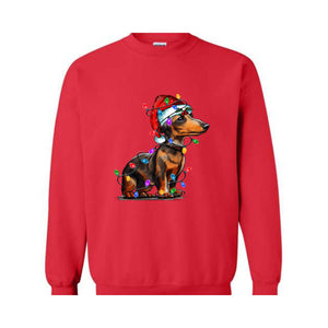 Dachshund Christmas Sweatshirt, Christmas Gifts, Christmas Dog Sweater, Dog Lover Gifts, Dachshund Christmas Hoodie