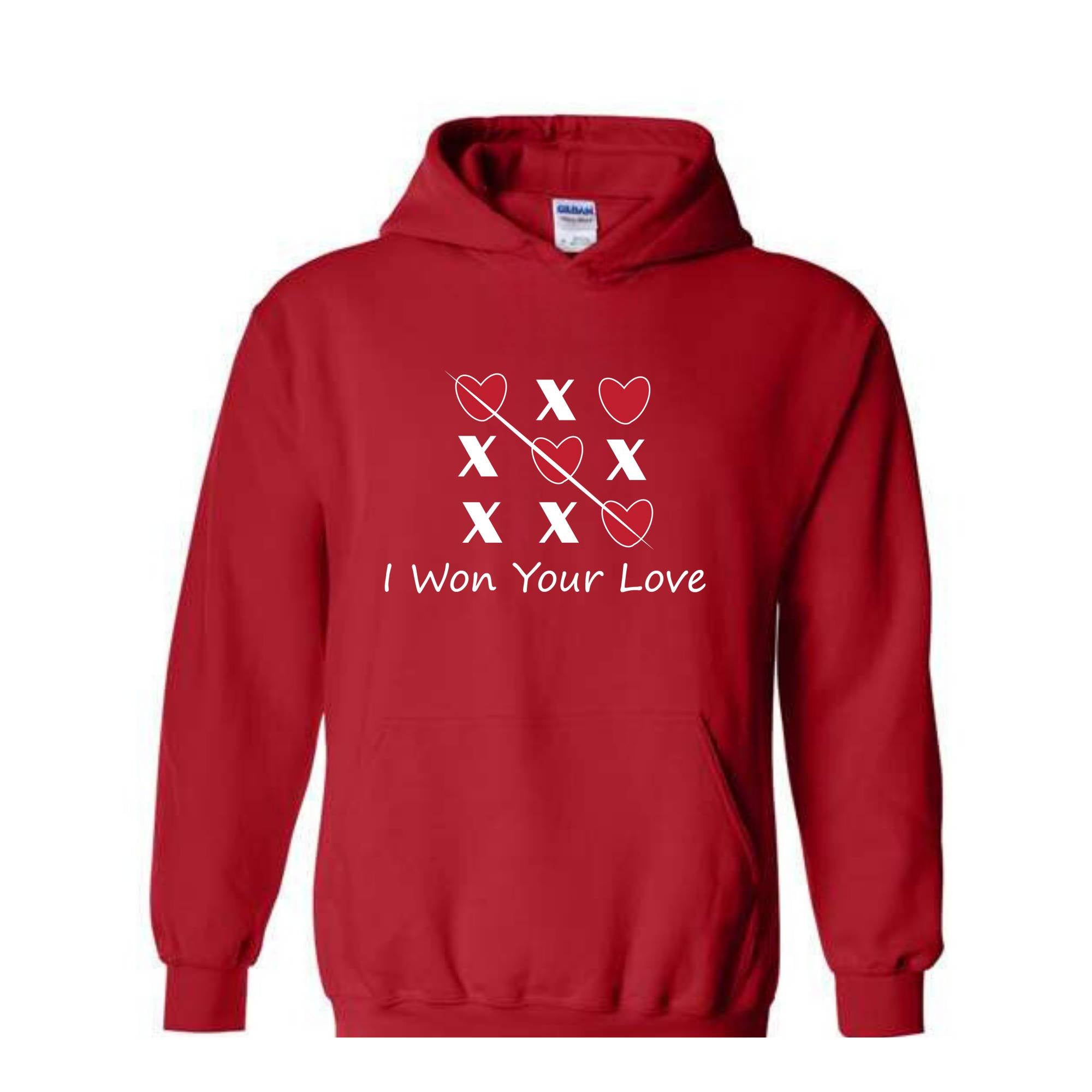 I Won Your Love Hoodie, Pink XOXO Valentines Day Hoodie, Cute Valentines Day, Trendy Valentines Day, X Love X Love Hoodie