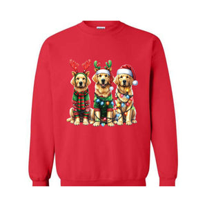 Golden Retriever Christmas Sweatshirt, Dog Christmas Sweatshirt, Golden Mom Shirt, Dog Lover Gift, Holiday Sweatshirt, New Year Sweatshirt