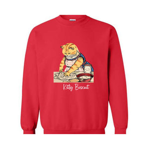 Kitty Biscuits Sweatshirt Cat Making Biscuits , Cat Sweatshirt , Cat Kneads Sweatshirt , Biscuits With Cat , Trendy Sweater