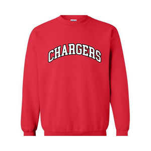 Team Mascot Sweatshirt, Chargers Team Sweatshirt, Chargers Team Spirit Sweatshirt, Chargers Fan Sweatshirt, Chargers School Sweatshirt