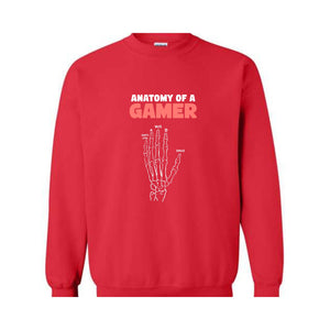 Anatomy of A Gamer Sweatshirt, Funny Gamer Hoodie, Gift For Gamer, Gamer Hoodie, Gaming Hoodie, Game Lover Hoodie, Funny Dad Hoodie