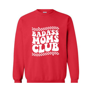 Badass Moms Club Sweat, Rock Moms Sweatshirt, Cool Moms Squad Shirt, Gothic Style Sweater, Rock n Roll Mama Pullover, Gift For Mom