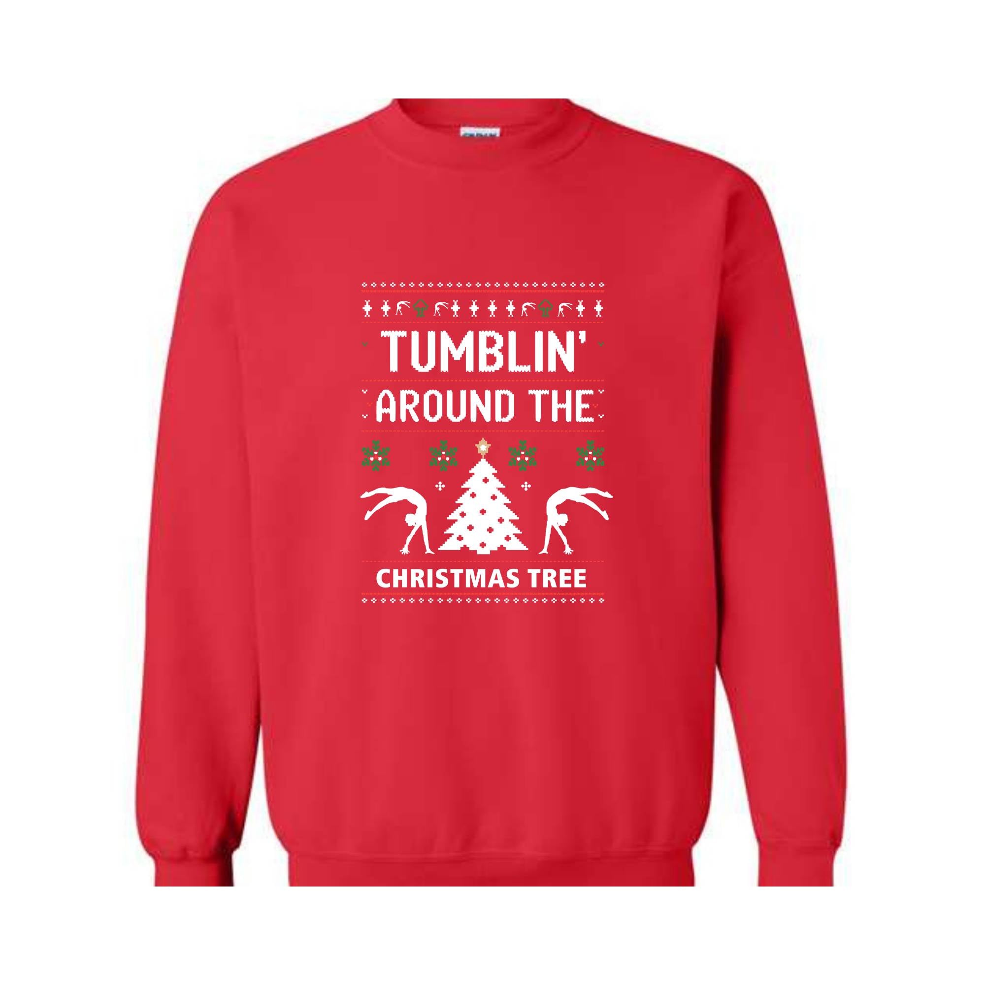 Tumblin' Around the Christmas Tree Sweatshirt, Gymnastics Gifts