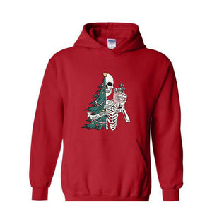 Sorta Merry Sorta Scary Sweatshirt, Christmas Skeleton Sweatshirt, Christmas Sweatshirt, Christmas Gifts, Christmas Tree Sweater