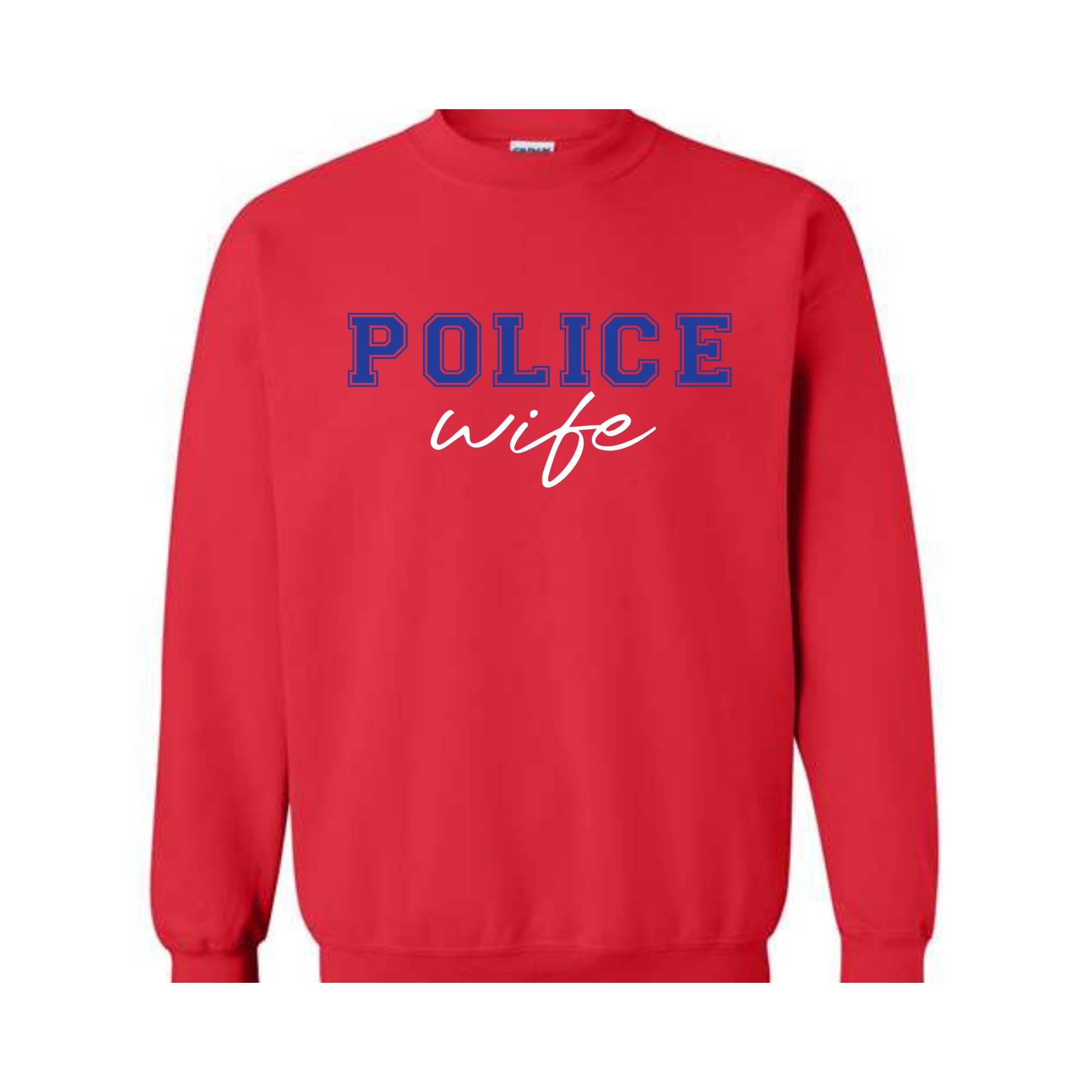 Custom Police Wife Sweatshirt, Personalized Cop Wife Hoodie, Police Officer Wife Hoodie, Anniversary Gift For Wife