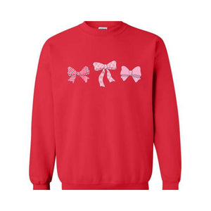 Cute Pink Ribbons Sweatshirt, Pink Bows Sweatshirt, Coquette Bows Core Sweatshirt, Pink Sweatshirt, Pink Core Hoodie