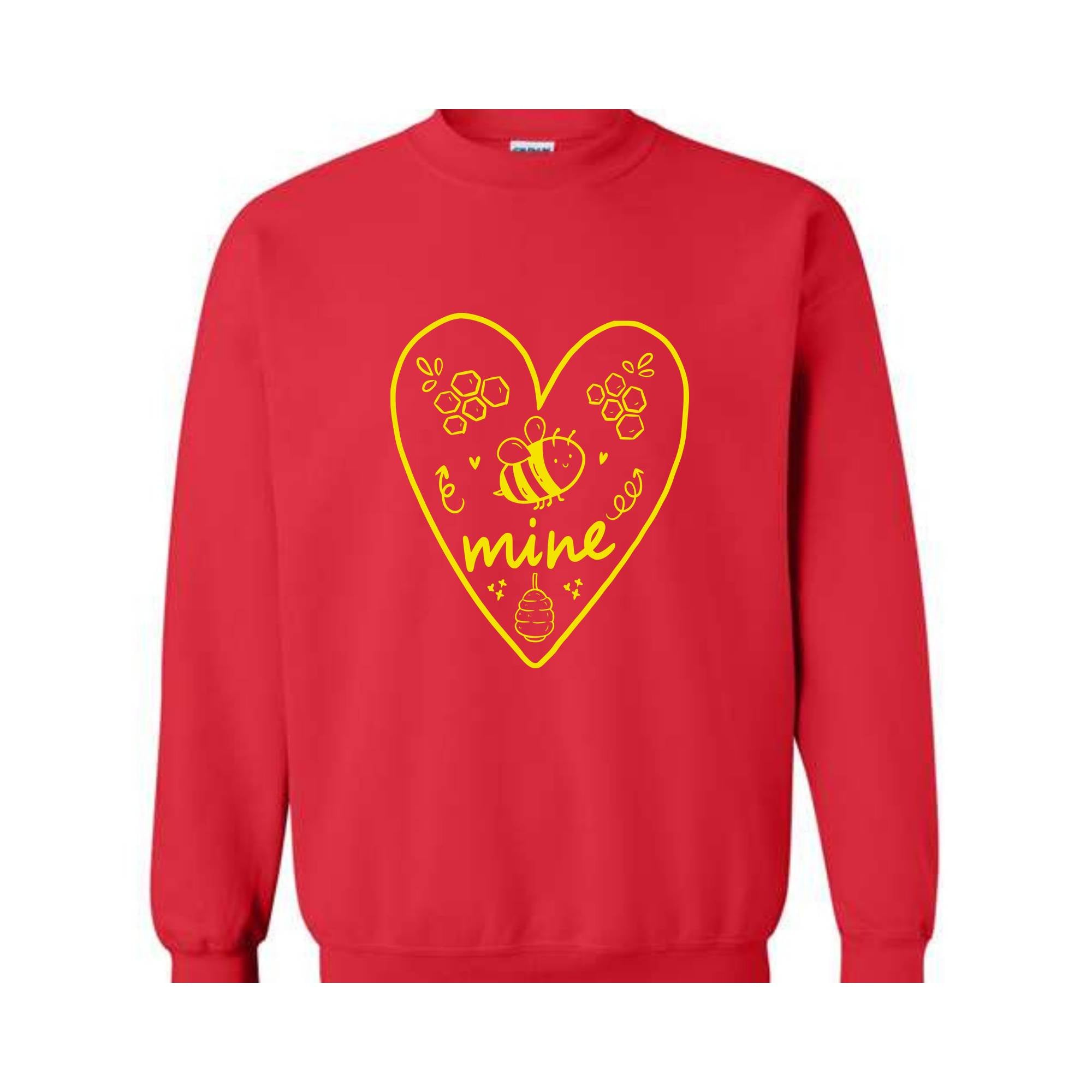 Bee Mine Sweatshirt, Valentine Couple Sweatshirt, Heart Sweatshirt, Valentine Matching Sweatshirt, Valentines Day Sweater