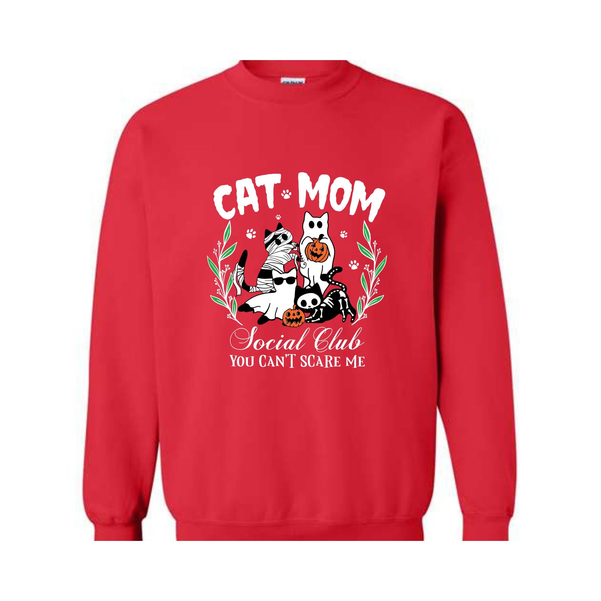 Halloween Cat Mom Sweatshirt, Cat Mom Social Club Sweater, Spooky Season, Cat Mom Sweatshirt, Spooky Cat Sweater