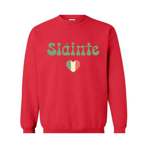 Slainte Sweatshirt, Luck of the Irish, Irish Sweatshirt, Irish Clothing, St Patrick's Day Sweatshirt, Lucky Sweatshirt, Womens St Patricks