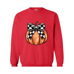 Retro Pumpkin Sweatshirt, Pumpkin Season Sweatshirt, Fall Vibes Sweatshirt, Coquette Pumpkin Sweatshirt, Halloween Pumpkin Season Sweatshirt