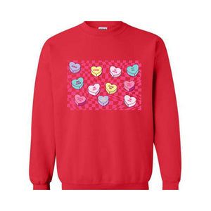 Valentines Conversation Hearts sweater,ValentineS Day Sweatshirt,Candy Hearts Sweatshirt,Conversation Hearts