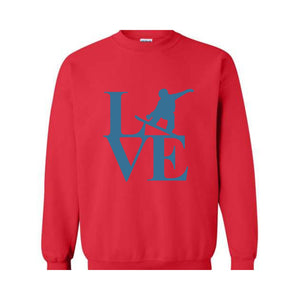 Live Snowboard Sweatshirt, Mountain Snowboarding Sweatshirt, Winter Sports Sweater, Snowboarding Gift