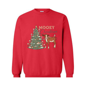 Mooey Christmas Sweatshirt, Western Christmas Sweatshirt, Cowboy Christmas Sweater, Country Christmas, Mooey Xmas