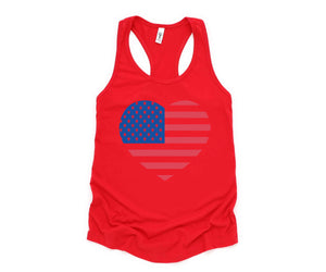 American Flag Tank Top, 4th of July Tank Top, Heart Tank Top, Independence Day Tank Top, Freedom Tank Top, Memorial Day Tank Top