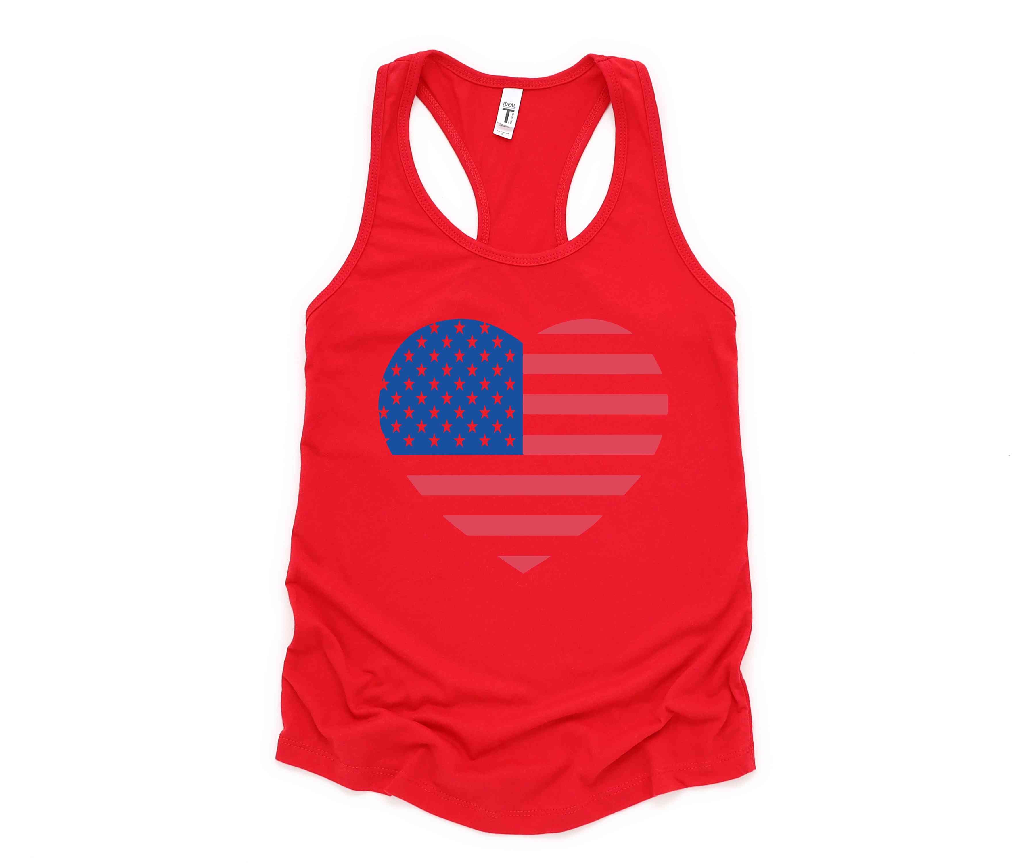 American Flag Tank Top, 4th of July Tank Top, Heart Tank Top, Independence Day Tank Top, Freedom Tank Top, Memorial Day Tank Top