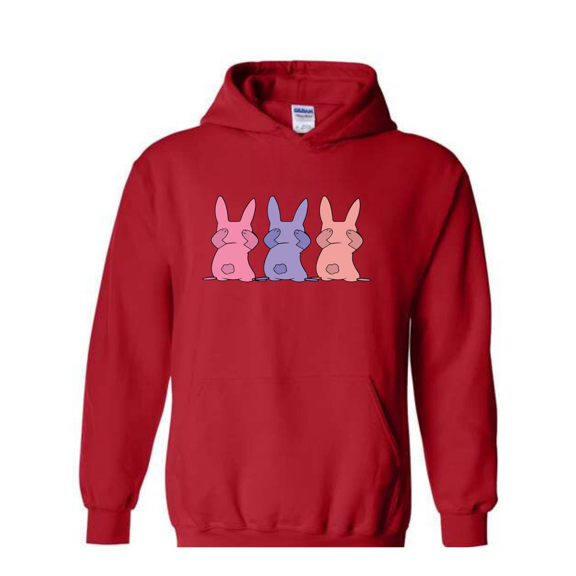 Three Rabbits Hoodie, Animal Hoodie, Wildlife Hoodie, Hipster Bunny Hoodie, Bunny Hoodie