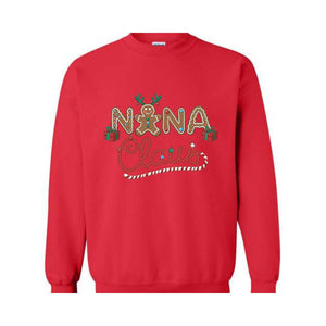 Nana Claus Sweatshirt, Nana Christmas Sweatshirt, Nana Sweat, Nana Christmas Sweater, Family Claus Sweatshirt