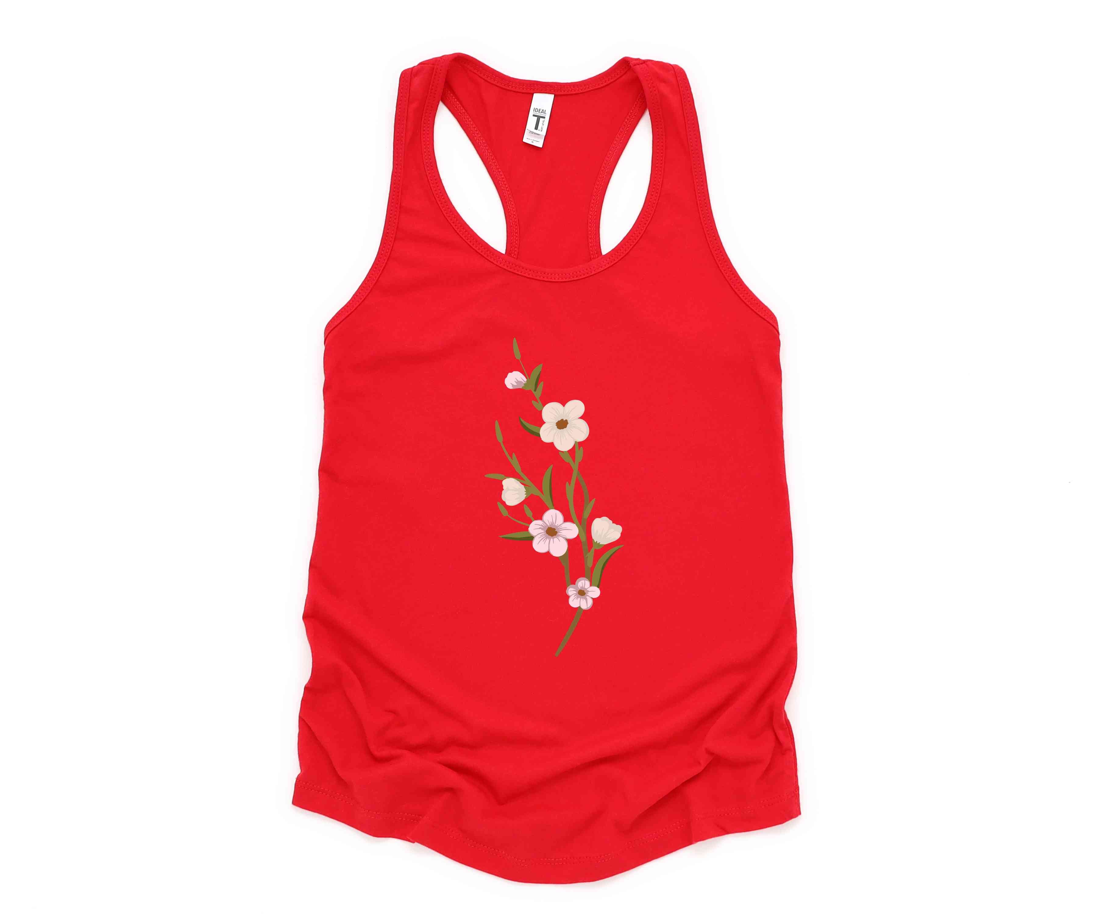 Flowers Tank Top, Trans Pride, Trans Rights, Subtle Trans Tank Top, Cool Trans Shirt, Trans Tank Top, Cute Trans Gift