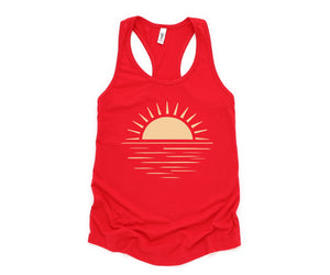 Sun Tank Top, Sunshine Tank Top, Summer Shirt For Lady, Beach Tank Top, Summer Positive Vibes Shirt, Ocean Tank Top