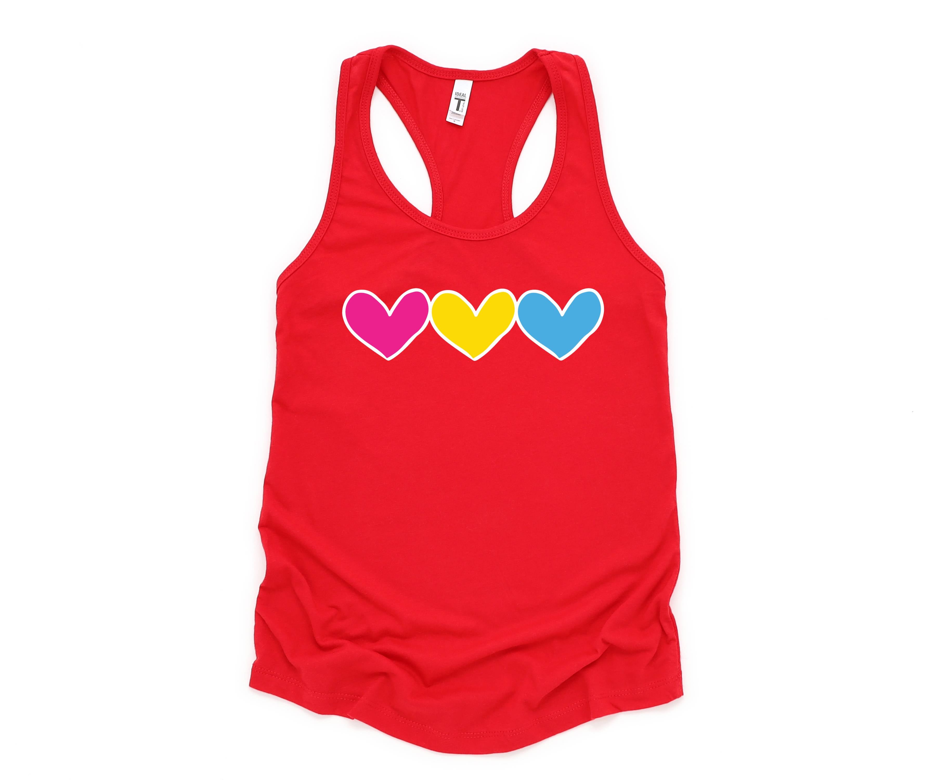 Pansexual Big Hearts Tank Top, Pansexual Pride, Pan Tank Top, Pansexual Rights, Pansexual Gift Ideas, Pansexual Tank Top