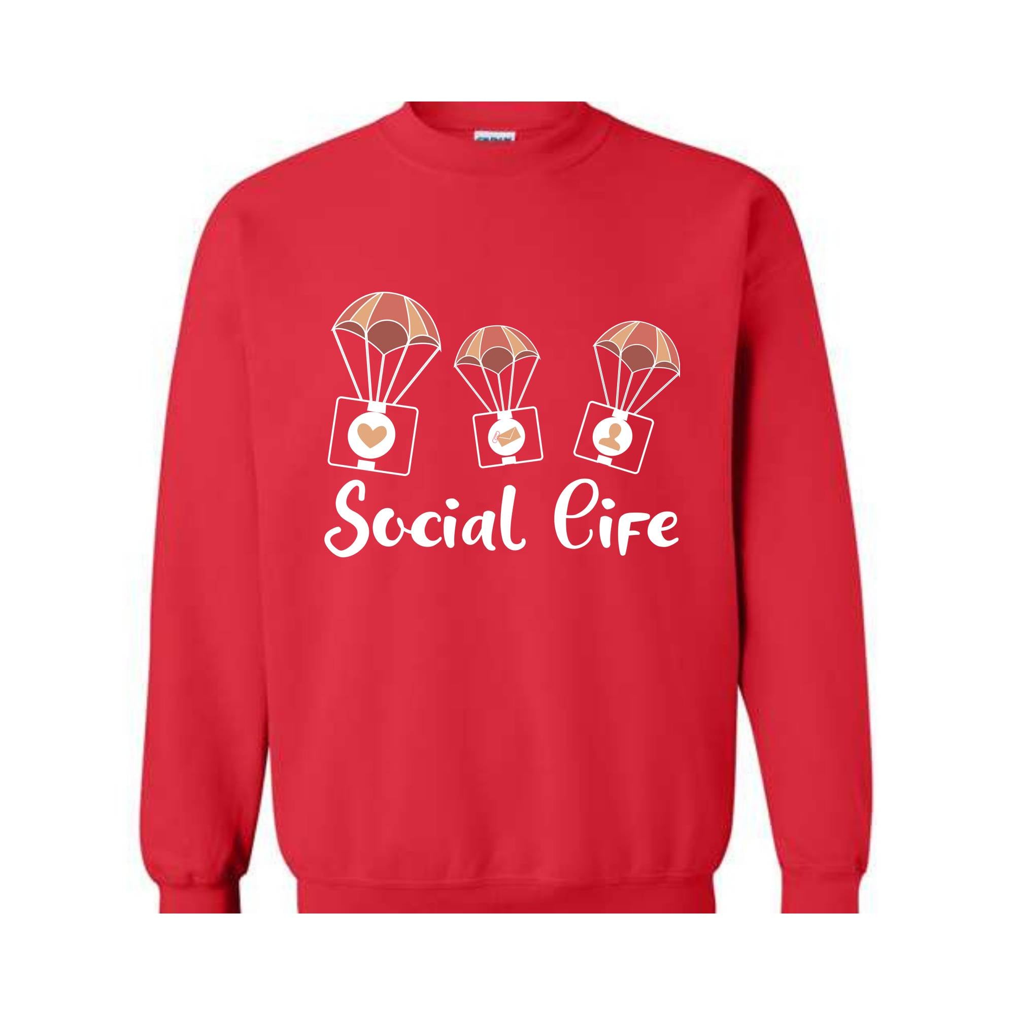 Social Life Sweater, Social Sweater, Trendy Sweater, Happy Day sweater, Holiday Sweater, Weekend sweater, Online Social Life