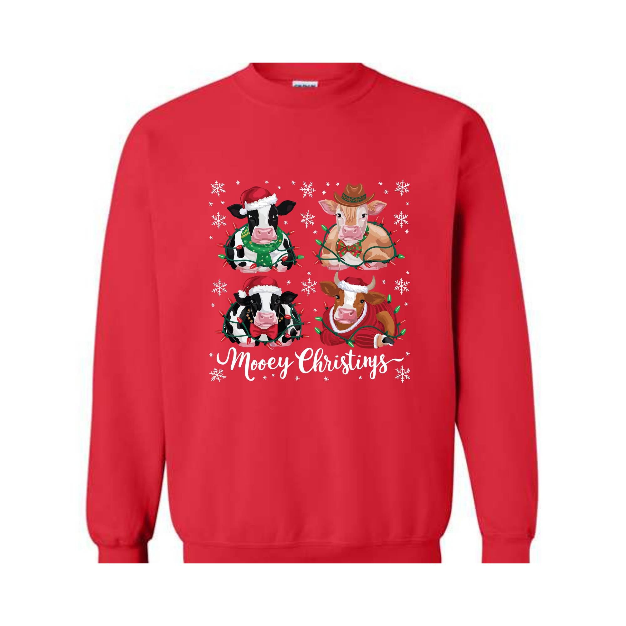 Mooey Christmas Cow Sweatshirt, Cow Lover Gift, Funny Christmas Shirt, Holiday Sweater, Farm Christmas Shirt, Animal Lovers Sweatshirt