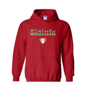 Slainte Hoodie, Luck of the Irish, Irish Hoodie, Irish Clothing, St Patrick's Day Hoodie, Lucky Hoodie, Womens St Patricks