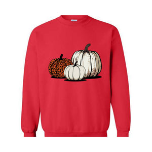 Leopard Pumpkin Sweatshirt, Thanksgiving, Halloween Shirt, Fall sweatshirt, Autumn, Thanksgiving Gifts