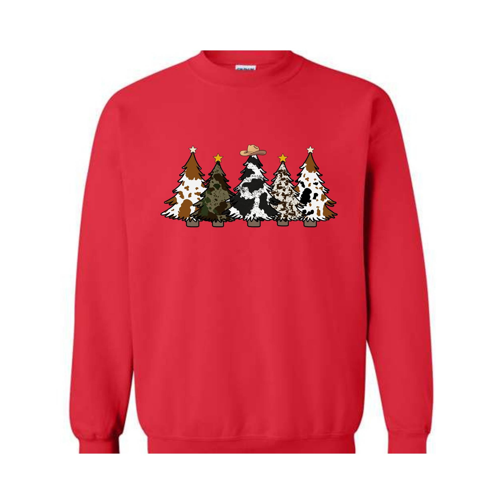 Western Christmas Sweatshirt, Christmas Sweater, Christmas Clothes, Cowboy Shirt, Western Sweatshirt, Chritmas Tree Sweatshirt