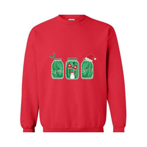 Pickles Christmas Sweatshirt, Pickles Sweatshirt, Pickle Lover Gift, Christmas Sweatshirt, Foodie Sweatshirt, Christmas Mom Sweatshirt