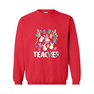 Teacher Easter Peeps Sweatshirt,Teacher Appreciation Hoodie, Gift For Teacher, Teaching Favorite Peeps Sweatshirt