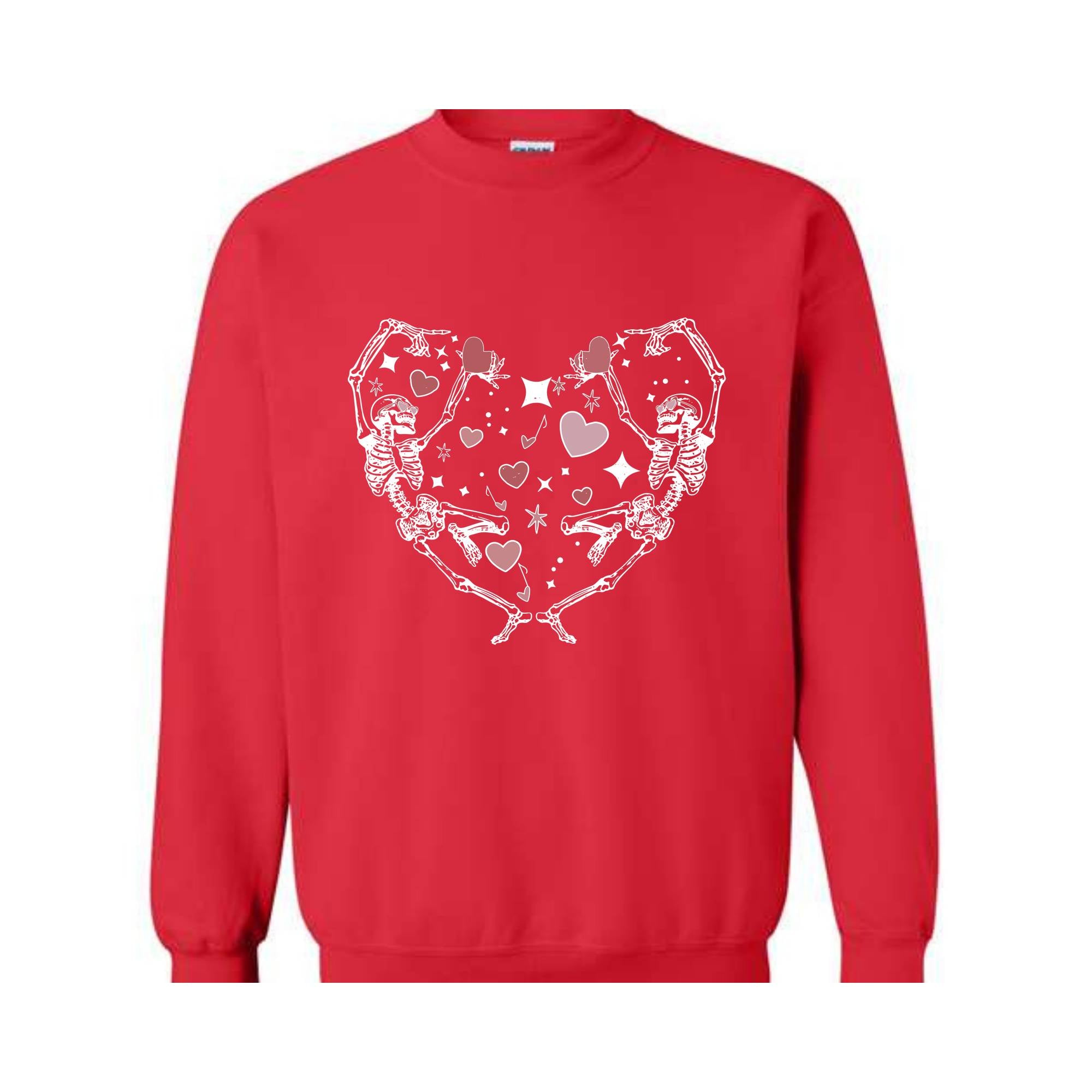 Skeleton Valentines Sweatshirt, Funny Valentines Day, Dancing Skeleton Sweater, Valentines Day Sweatshirt, Love Sweatshirt