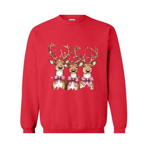 Retro Christmas Deer Sweatshirt, Vintage Deer Christmas Sweater, Cute Christmas Deer Hoodie, Christmas Gifts