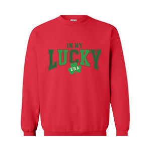 In My Lucky Era Sweatshirt, Saint Patrick Day Sweatshirt, Irish Sweatshirt, Shamrock Sweatshirt, Irish Day Gift, Lucky Sweatshirt,