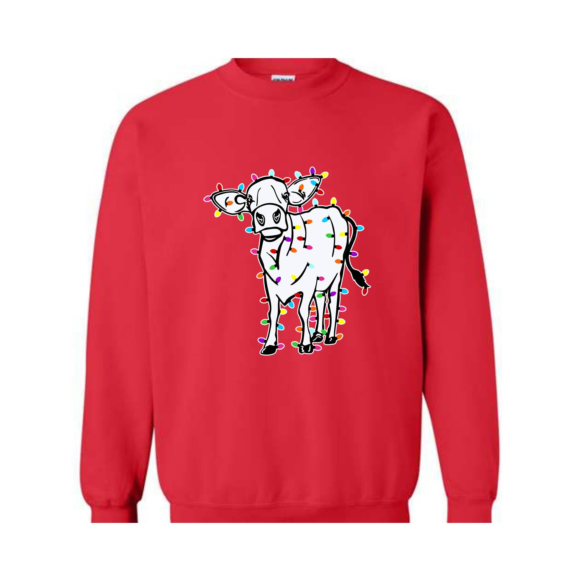 Christmas Highland Cow Sweatshirt, Christmas Animals Sweatshirt, Farm Cow Sweater, Farmer Christmas Sweatshirt