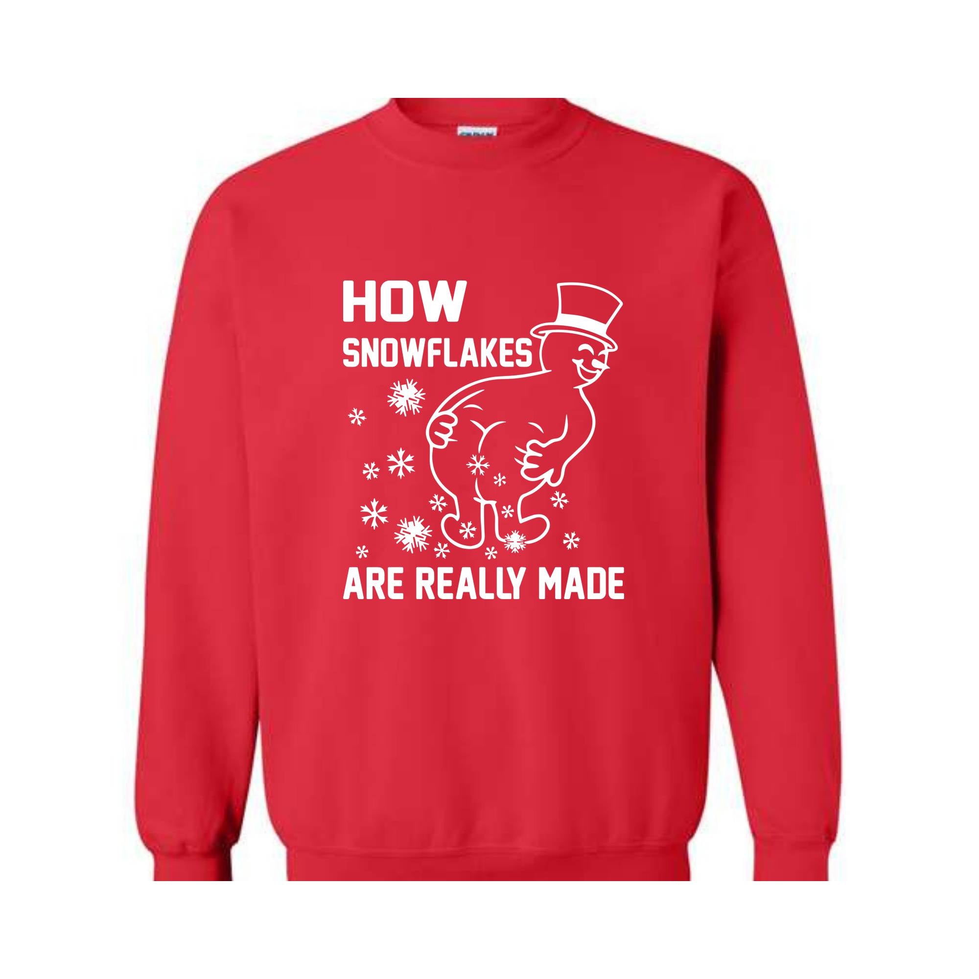 How Snowflakes Are Really Made Sweatshirt, Sarcastic Christmas Sweatshirt, Snowflakes Hoodie, Funny Holiday Sweatshirt