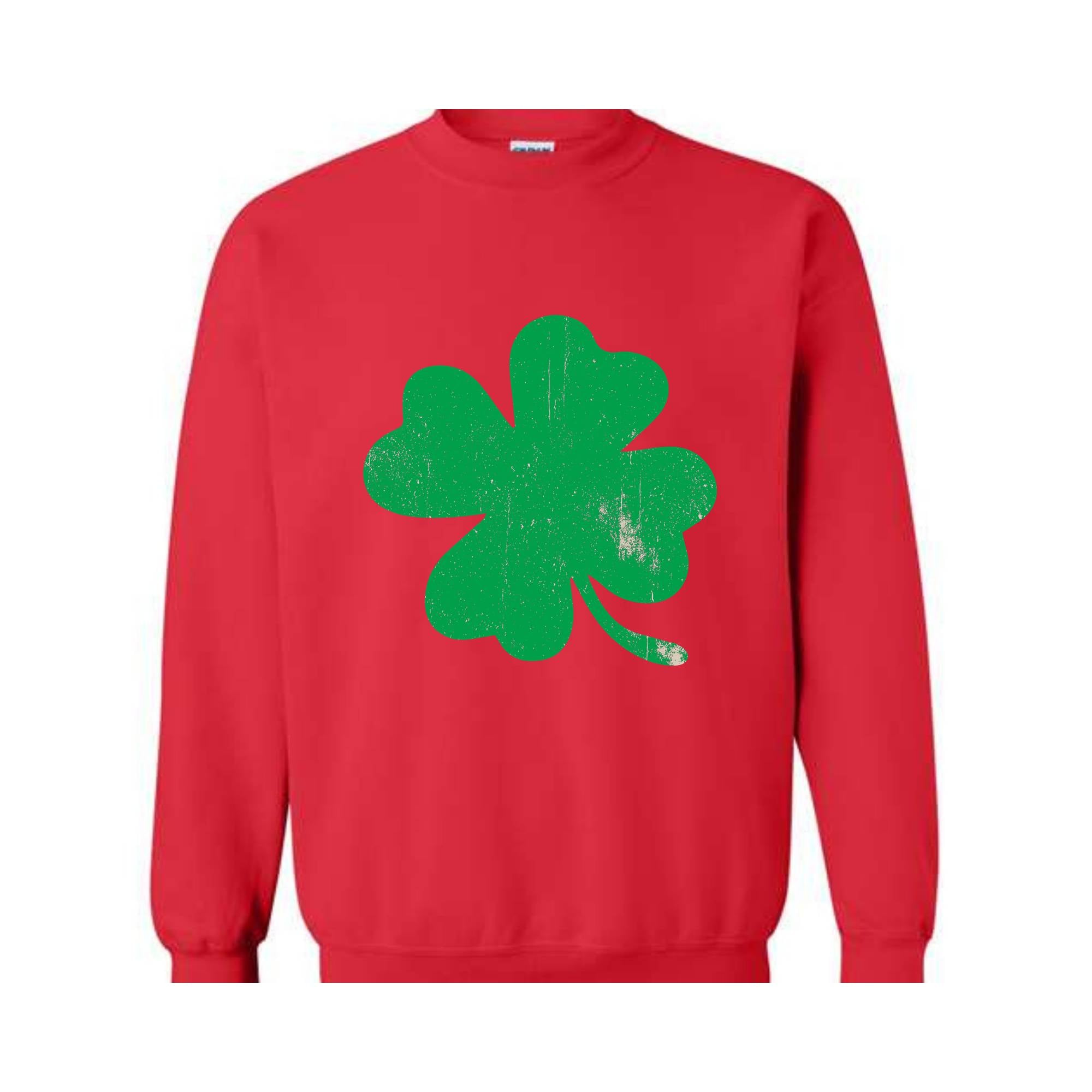 Retro Shamrock Sweatshirt, Clover Sweatshirt, Cute St Patrick’s Day Hoodie, Lucky Hoodie, Irish Hoodie, Four Leaf Clover Hoodie