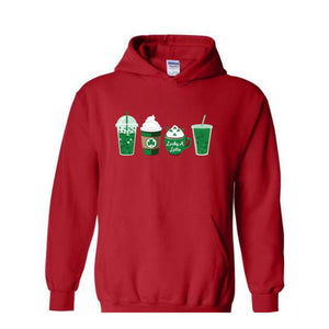 St. Patrick's Coffee Sweatshirt, Lucky Latte Hoodie, St Patrick's Day Hoodie, Funny St Patrick's Day Hoodie, Shamrock Hoodie, Lucky Hoodie