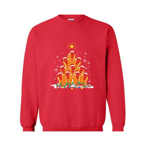 Christmas Hot Dog Sweatshirt, Christmas Lights Sweater, Tangled Hot Dog Shirt, Hot Dog Lover Christmas Gift, Funny Hot Dog T-Shirt