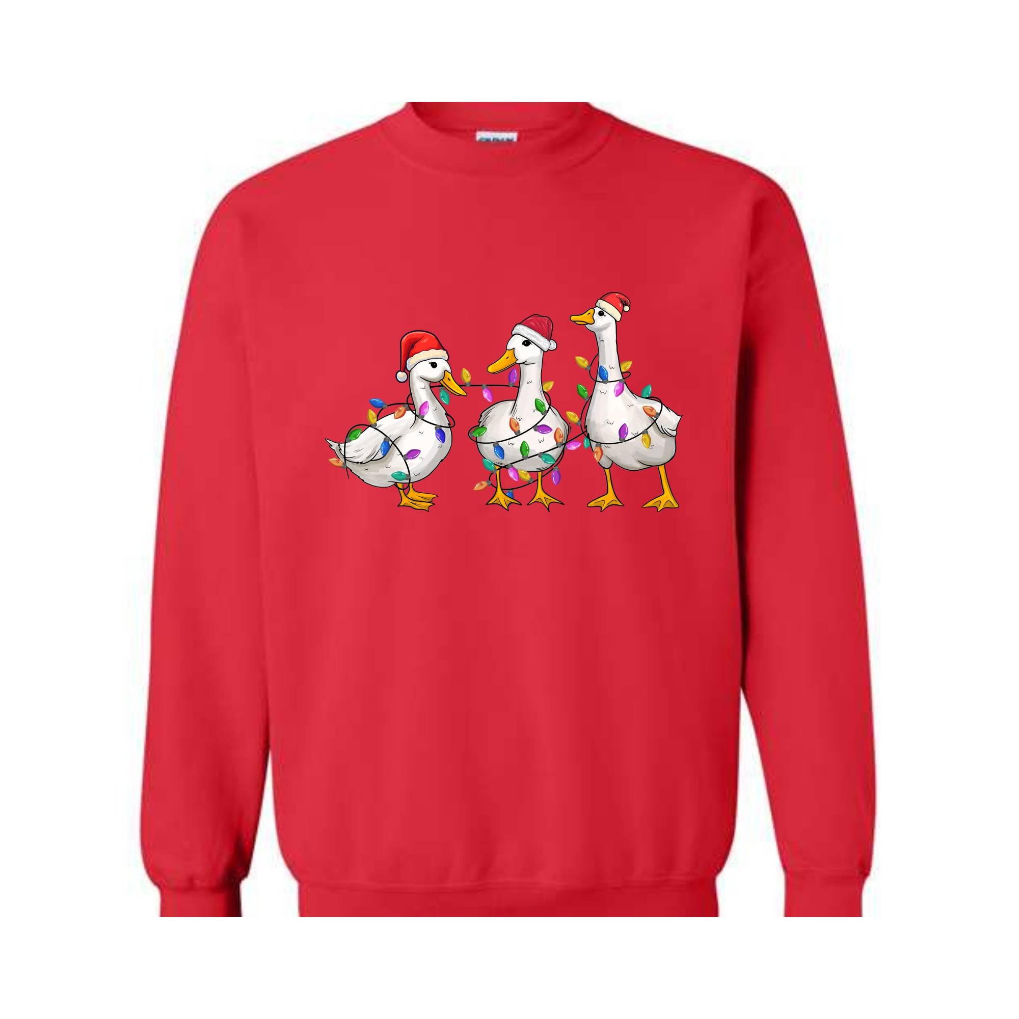 Duck Christmas Sweatshirt, Funny Animals Christmas, Farm Lover Gift, Funny Christmas Sweatshirt, Christmas Goose Sweatshirt