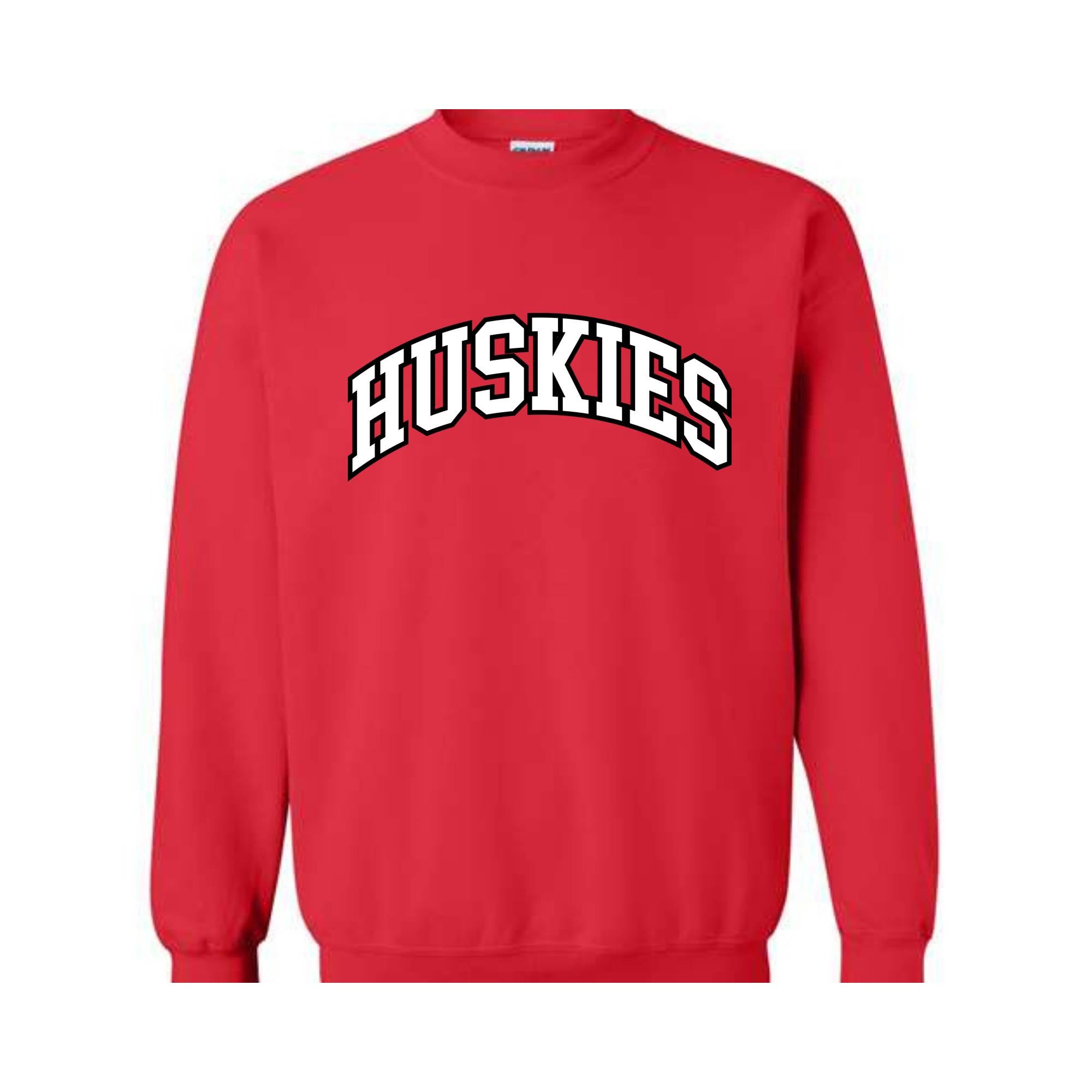 Team Mascot Huskies Team Sweatshirt, Huskies Team Spirit Sweatshirt, Huskies Fan Sweatshirt, Huskies School Gift, Huskies School Spirit