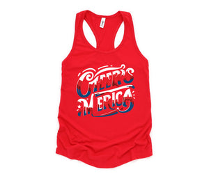 Cheers Merica Tank Top, 4th Of July Tank, Red White And Blue Tank Top, Merica Tank Top, summer tank tops, usa patriotic shirts