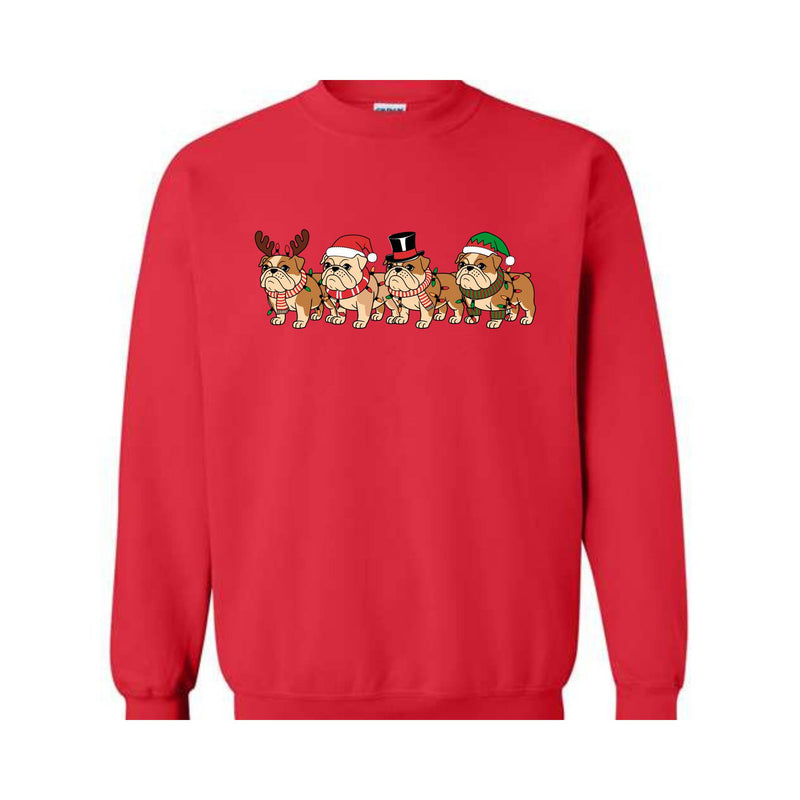 Bulldog Christmas Sweatshirt, Dog Lover Gift, Holiday Sweat, Christmas English Bulldog Shirt